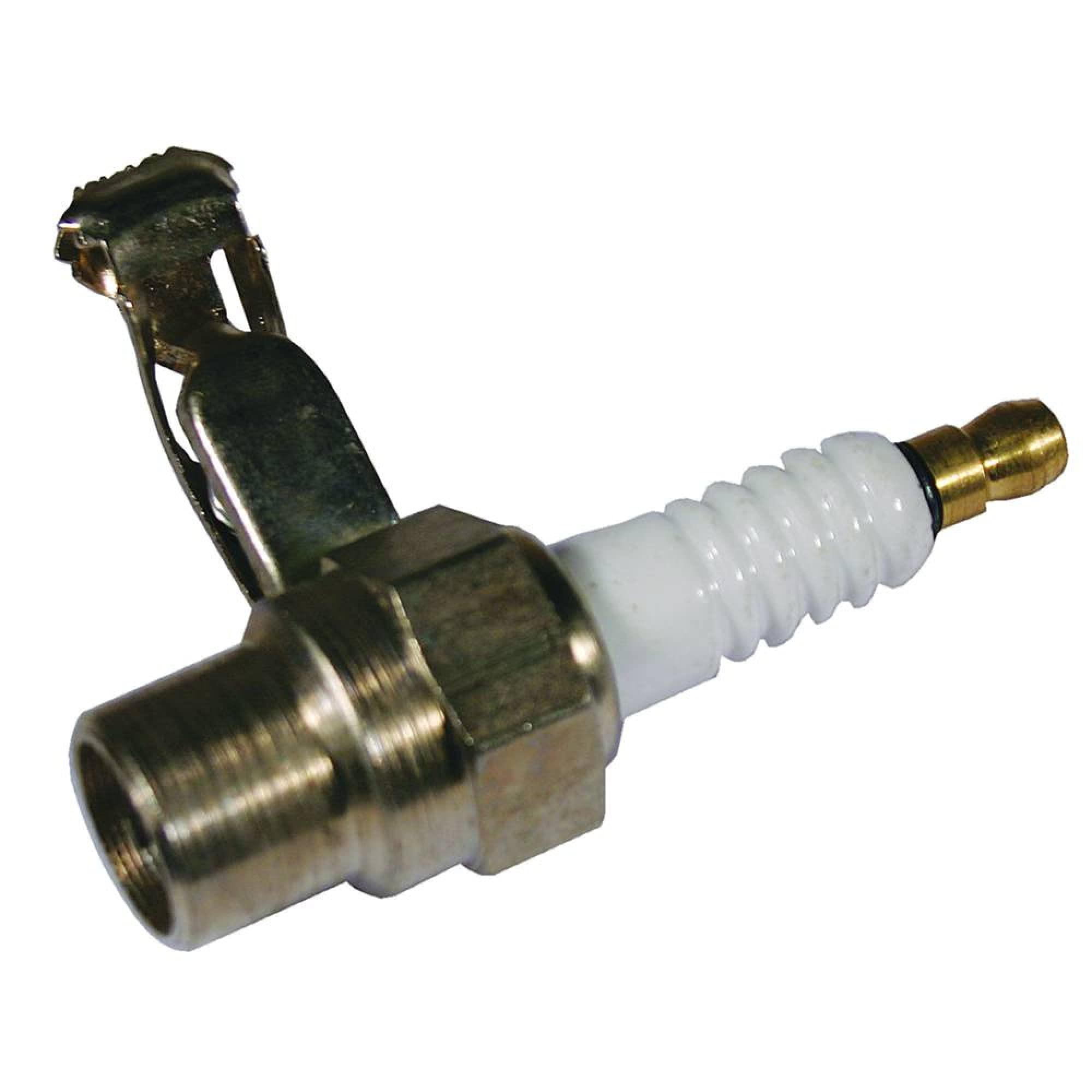 Stens 750-018 ignition tester in gold finish for quick small-engine ignition checks.