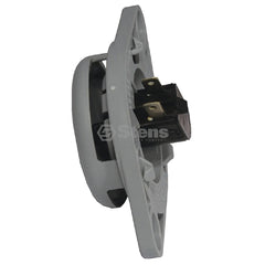Stens seat switch close-up for Grasshopper 183870 gray model