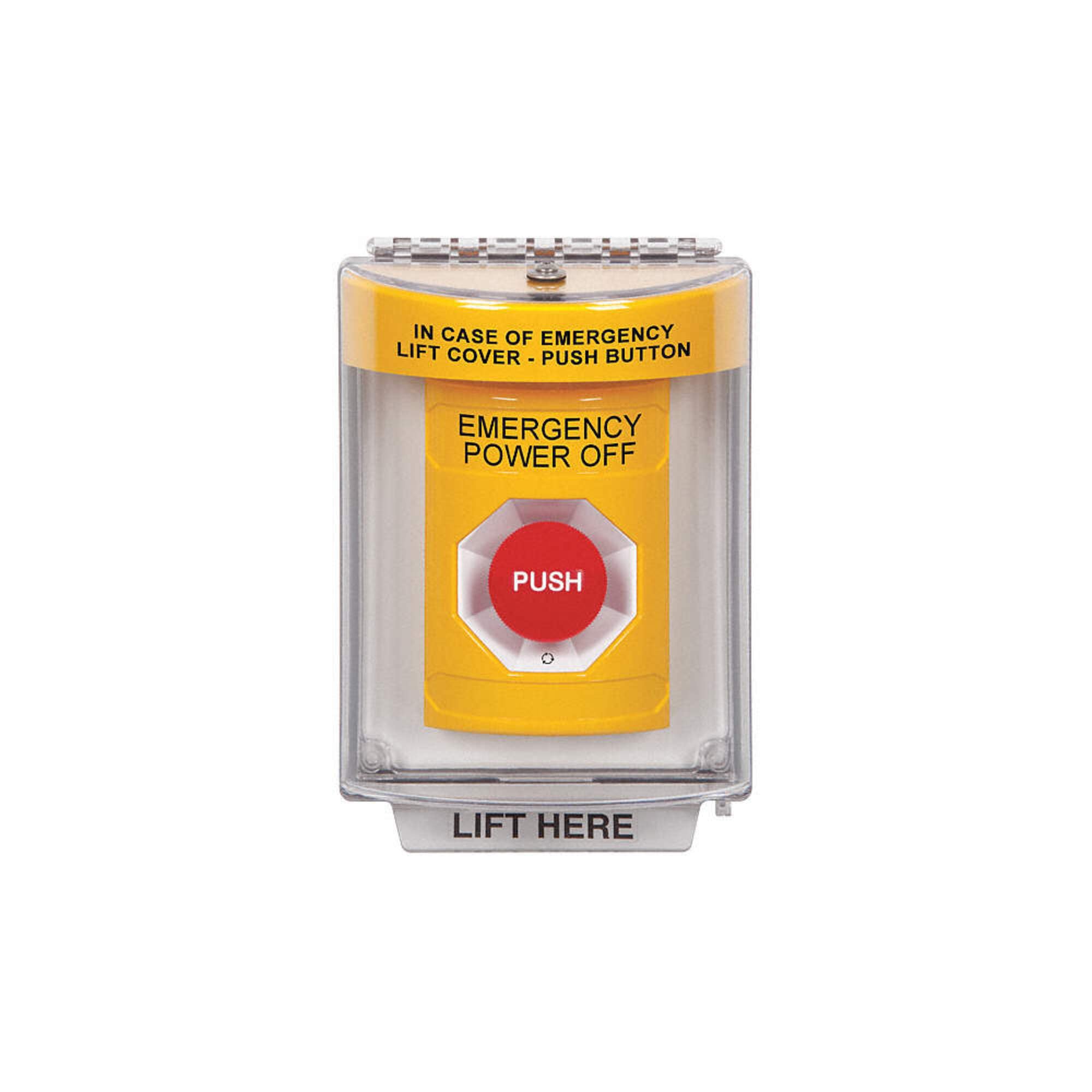 STI Emergency Power Off push button on control panel for fast safety shutoff
