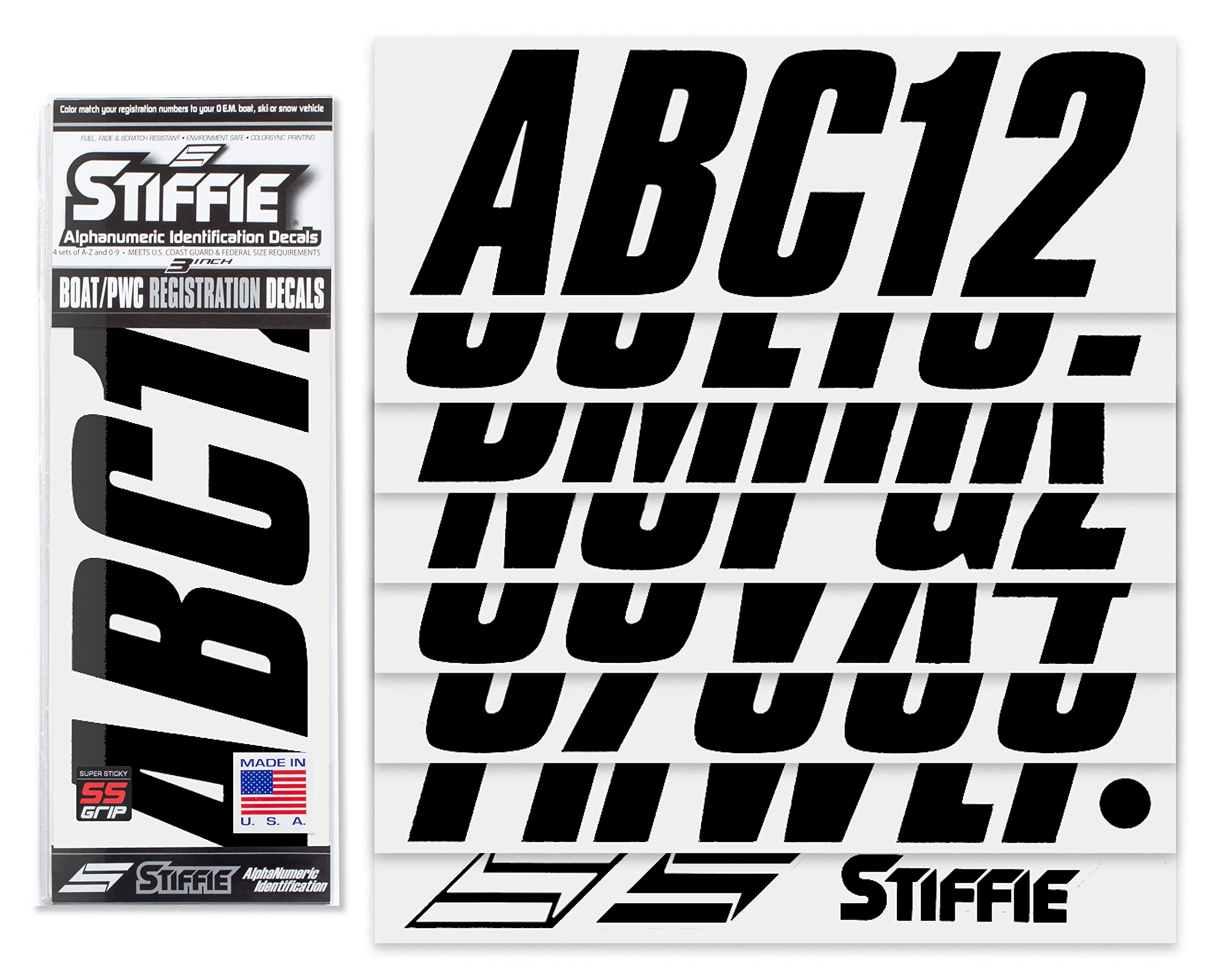 Stiffie Shift letters and numbers 146 decals for complete vessel IDs.