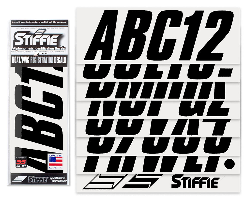 Stiffie Shift letters and numbers 146 decals for complete vessel IDs.