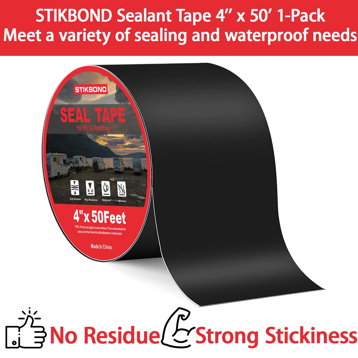 STIKBOND wall seal tape provides durable exterior sealing for walls