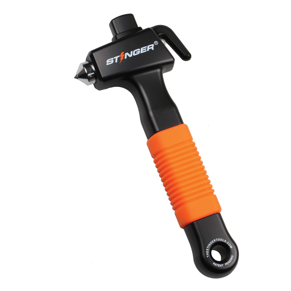 Stinger window breaker: quick escape tool in orange finish