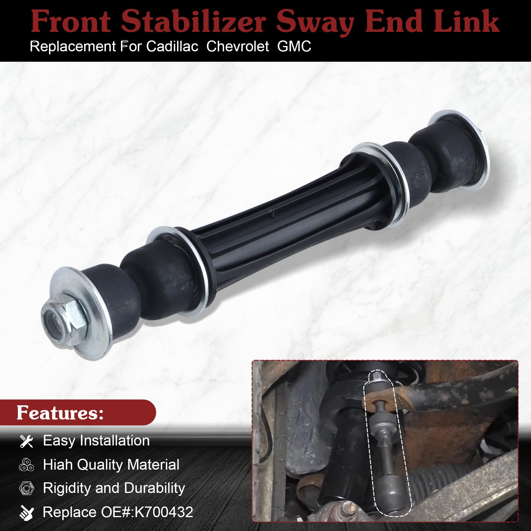 Stiueoav K700432 front-stabilizer-end-link for Tahoe supports steadier highway handling