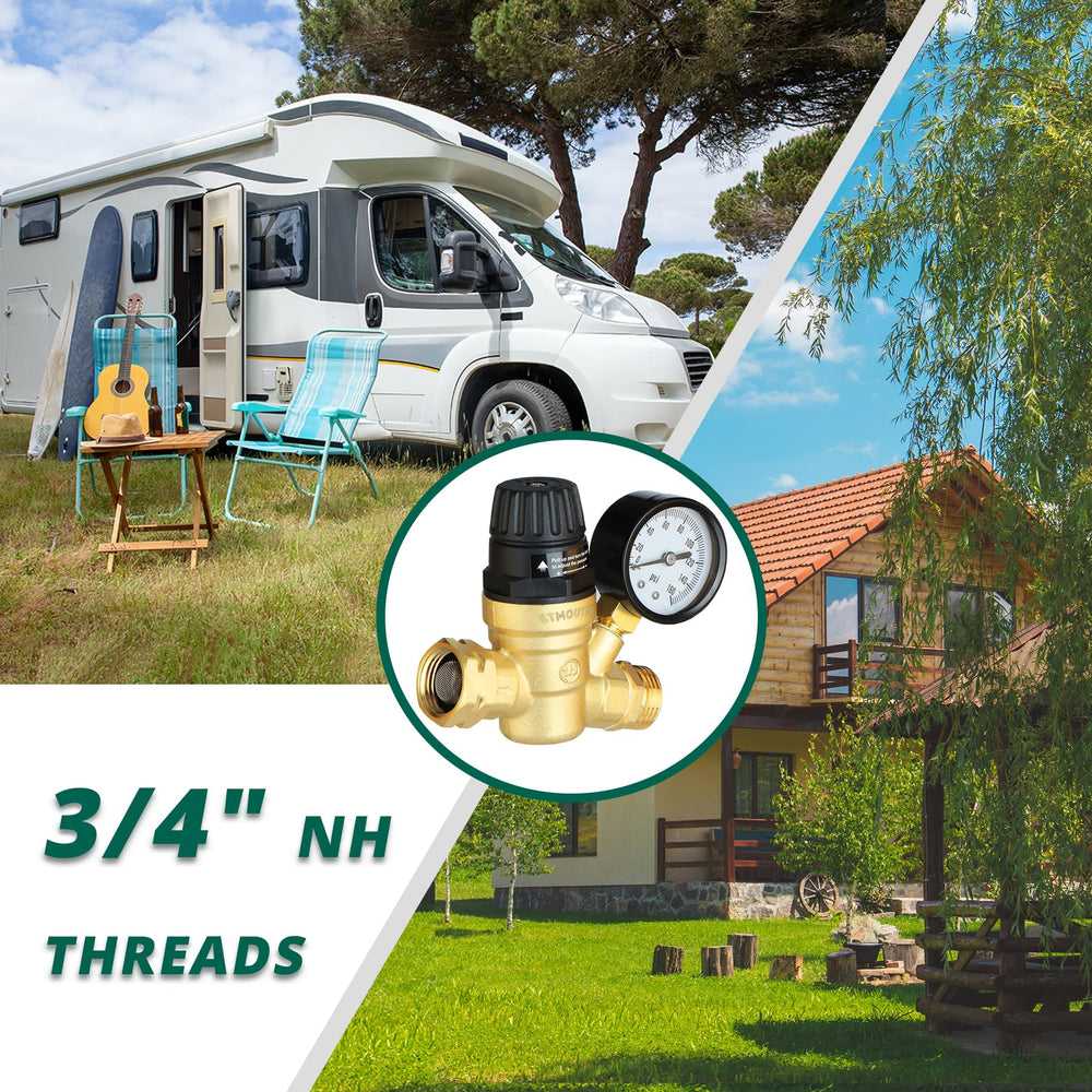STMOUTUO adjustable regulator handle enables easy pressure customization.