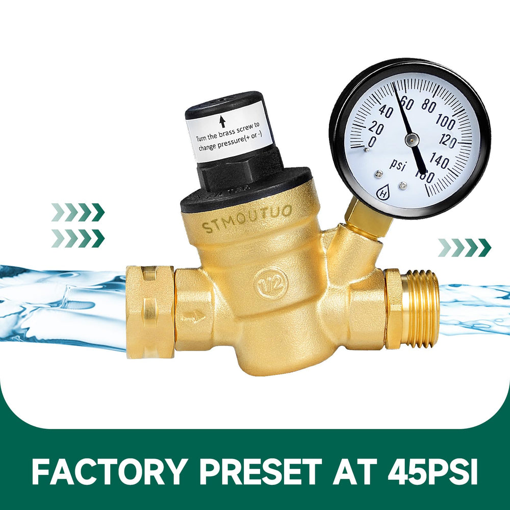 STMOUTUO regulator pressure gauge close-up showing 0-160 PSI range