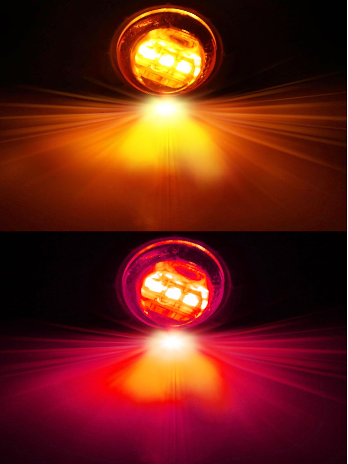STODER 3-4inch red trailer marker light improves signaling