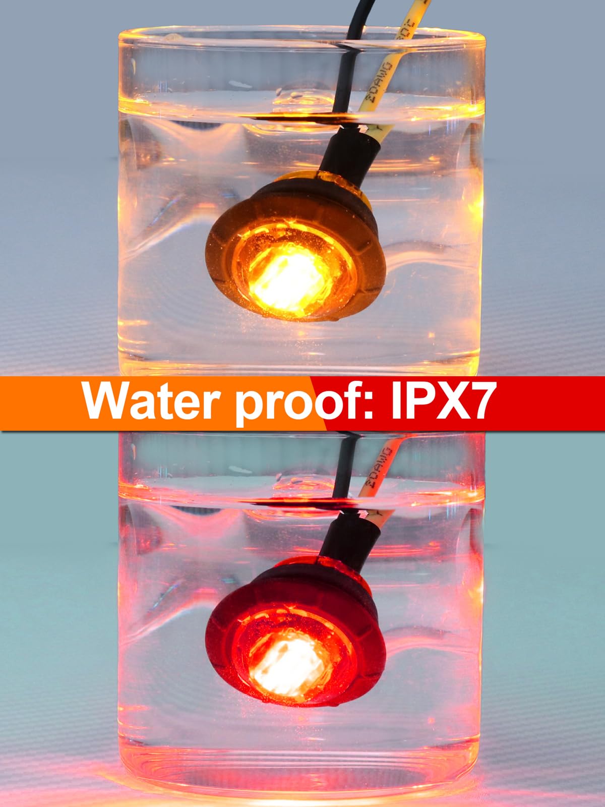 Bullet-style STODER marker light supports quick vehicle outlining