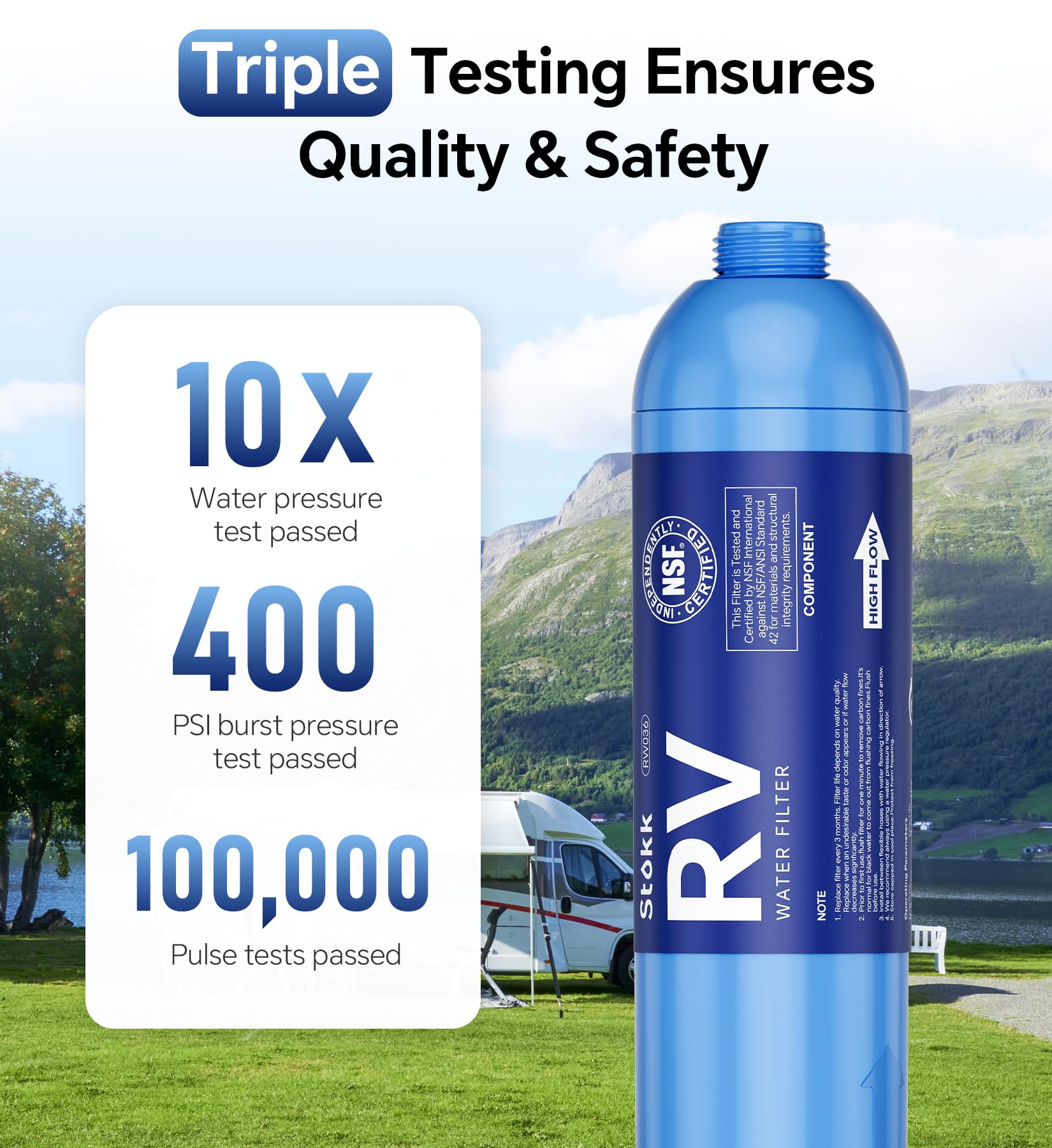 Two-pack package provides extra value for RVs, gardens, or pools.