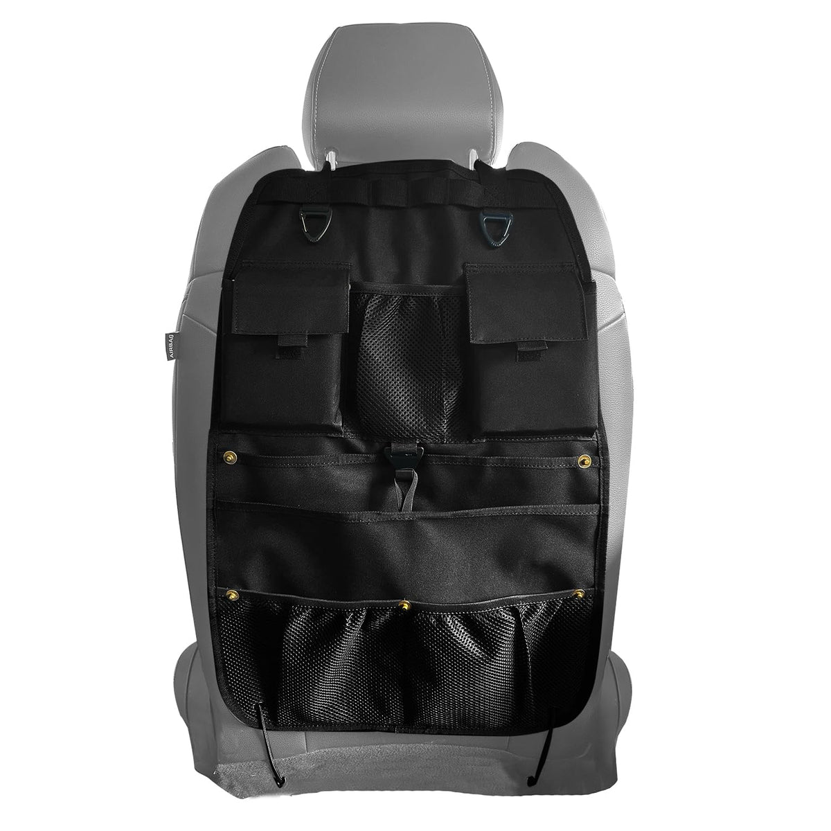 STOLCA car seat back organizer with 8 pockets keeps items within easy reach