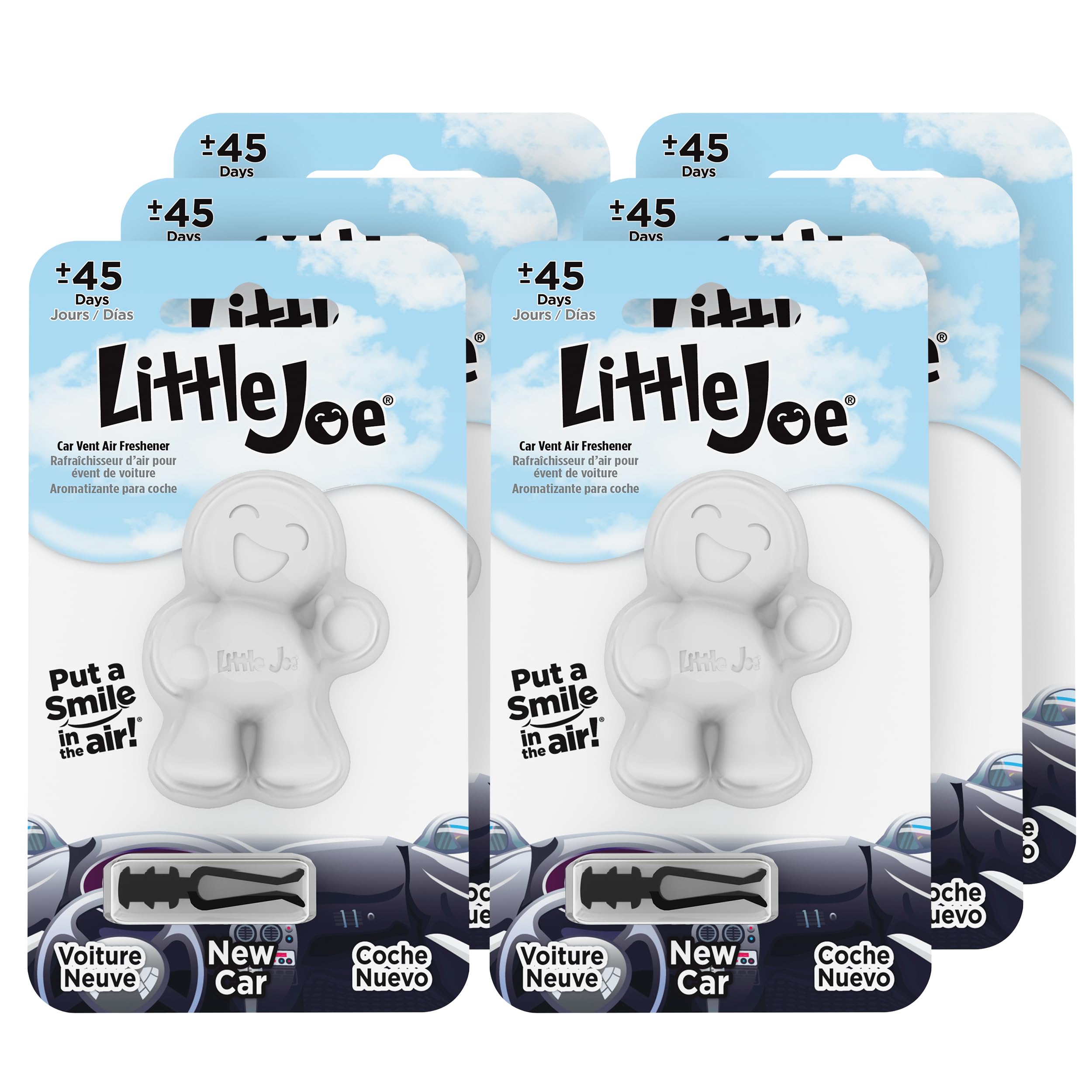 Stoner Car Care Little Joe vent clip releasing leather-wood scent in cabin