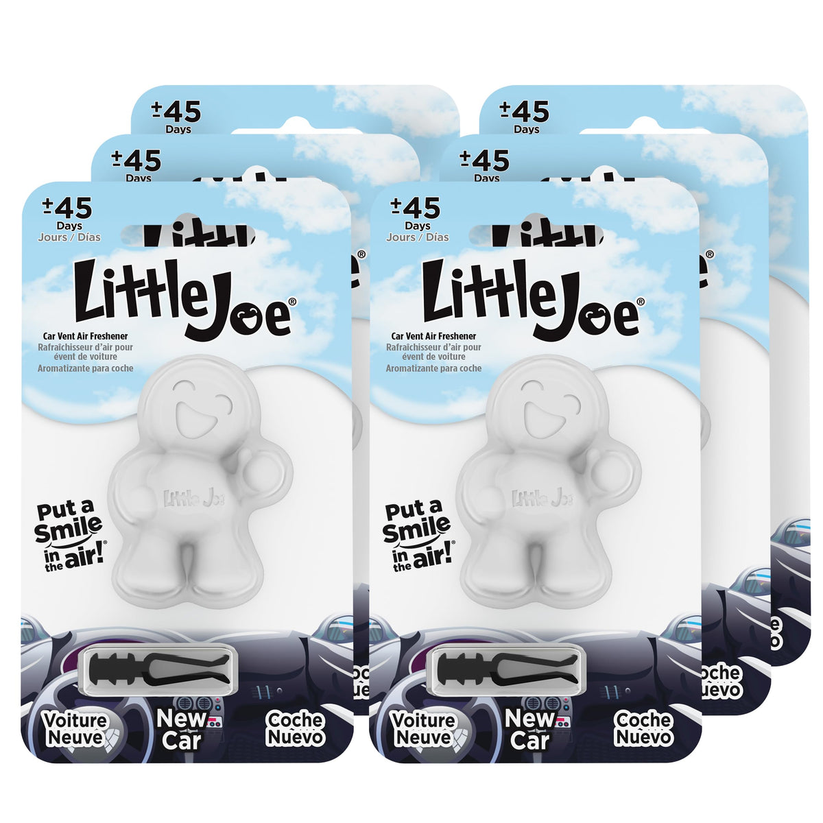 Stoner Car Care Little Joe vent clip releasing leather-wood scent in cabin