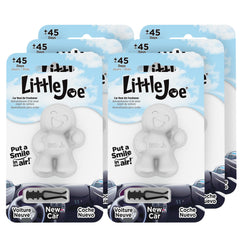 Stoner Car Care Little Joe vent clip releasing leather-wood scent in cabin