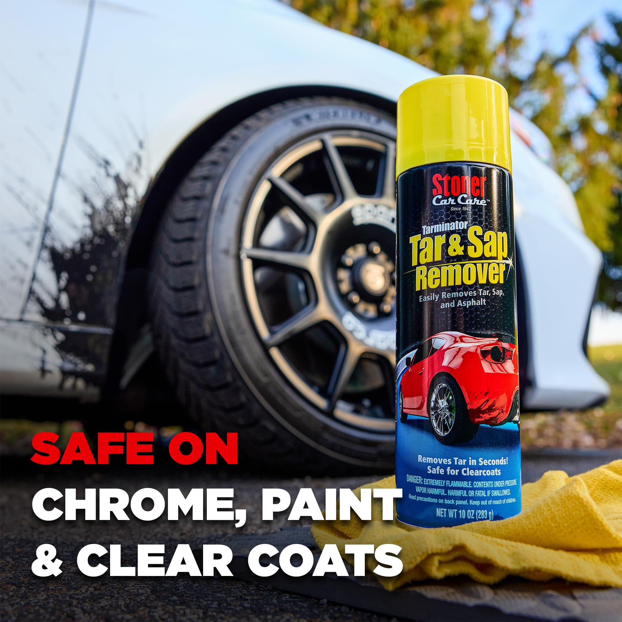 Stoner Car Care Tarminator targets sticky sap without heavy scrubbing.