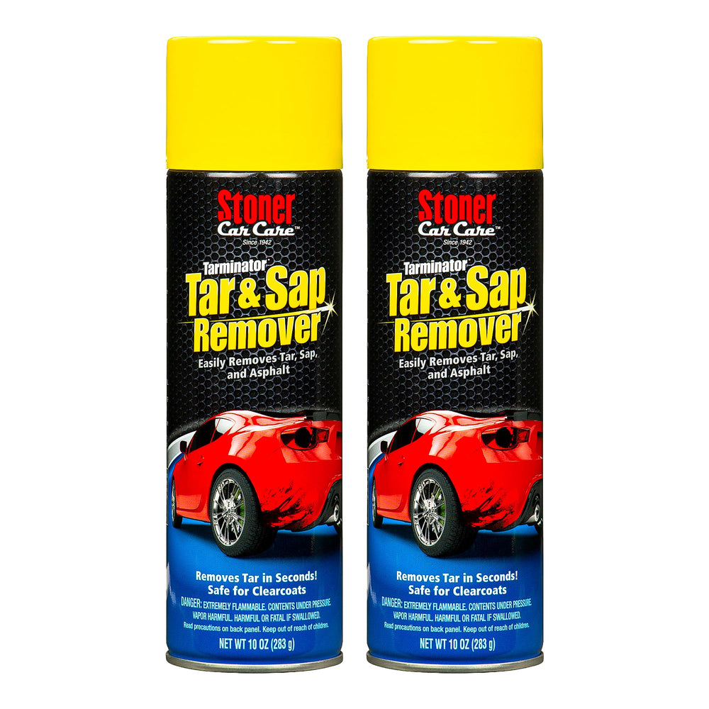 Stoner Tarminator tar and sap remover bottle targets exterior stains for quick cleanup.