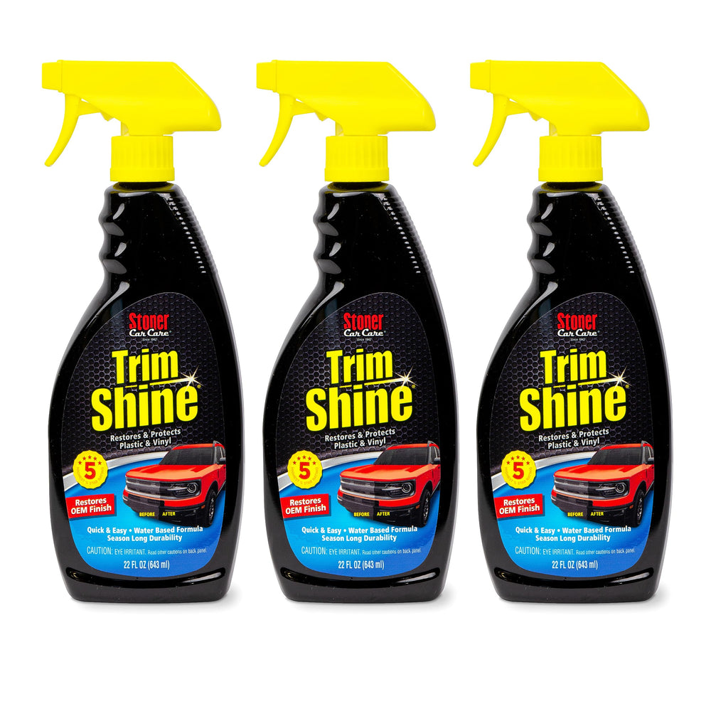 Stoner Car Care Trim Shine bottle front view for quick trim restoration