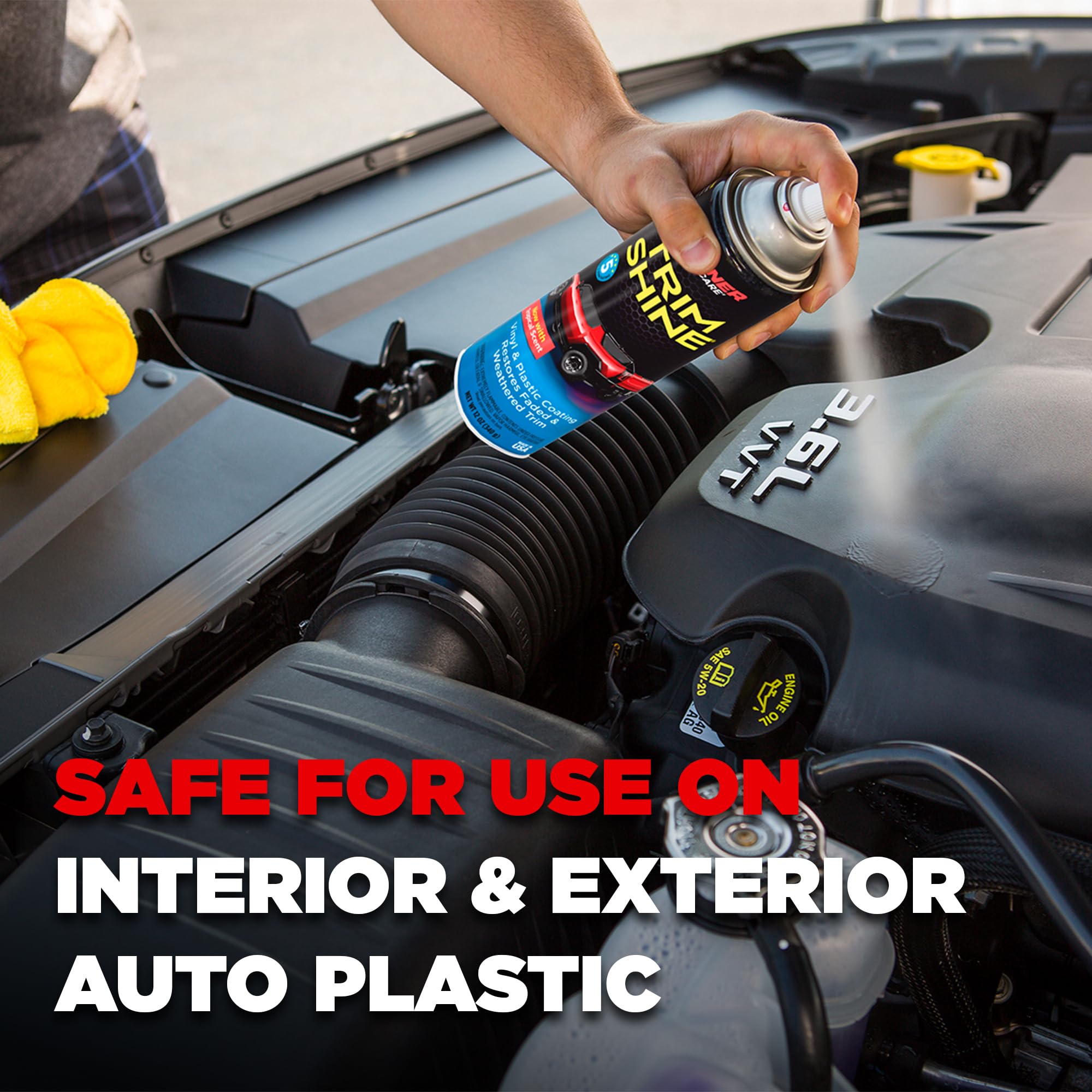 Stoner Car Care Trim Shine spray on exterior trim for quick refresh
