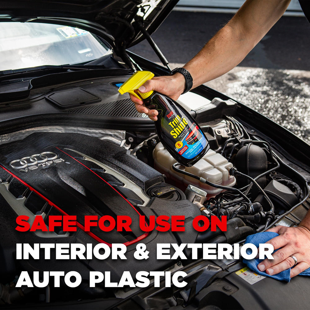 Stoner Car Care Trim Shine with trigger spray enables precise trim application.