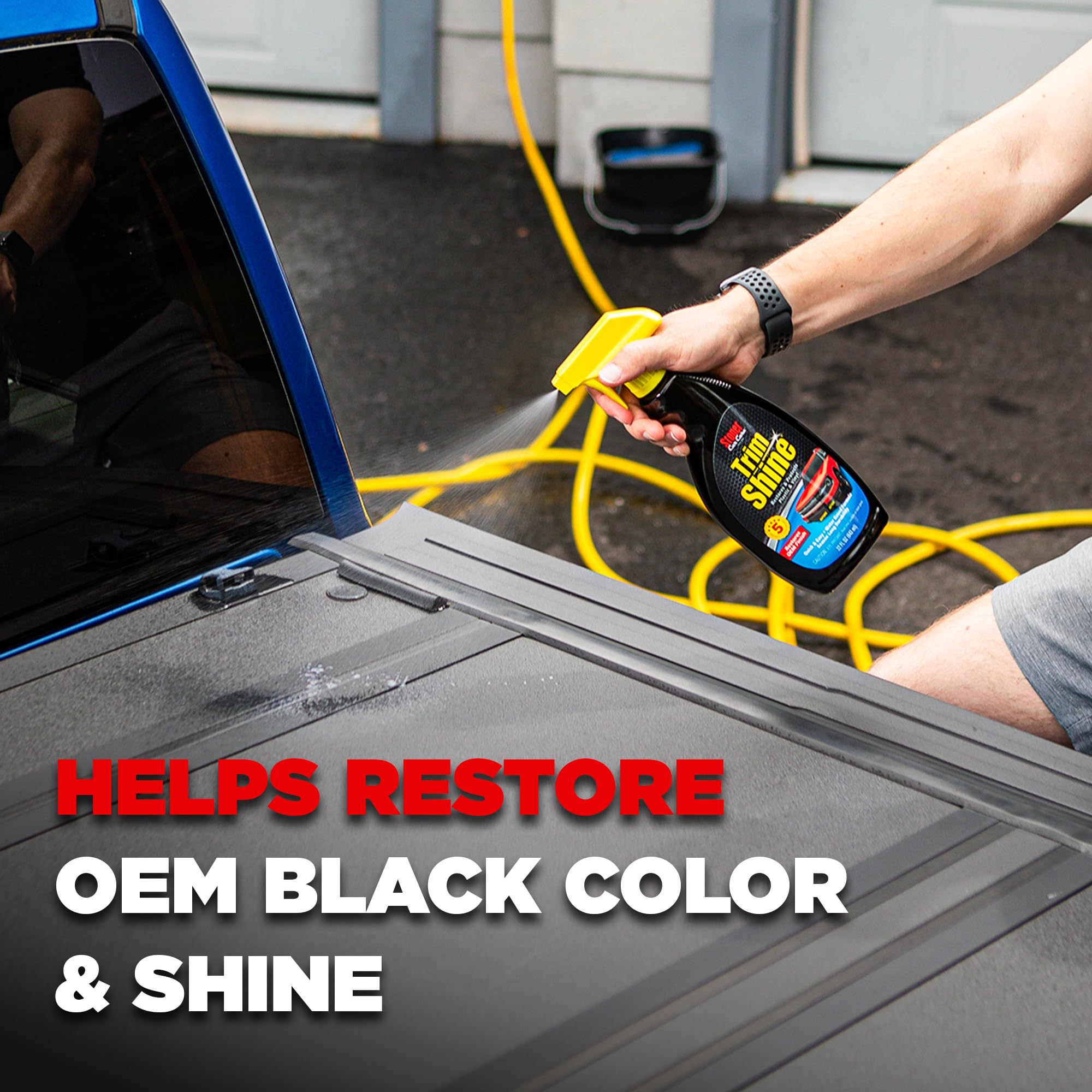 Stoner Trim Shine on dash restoration of interior vinyl with a clean finish