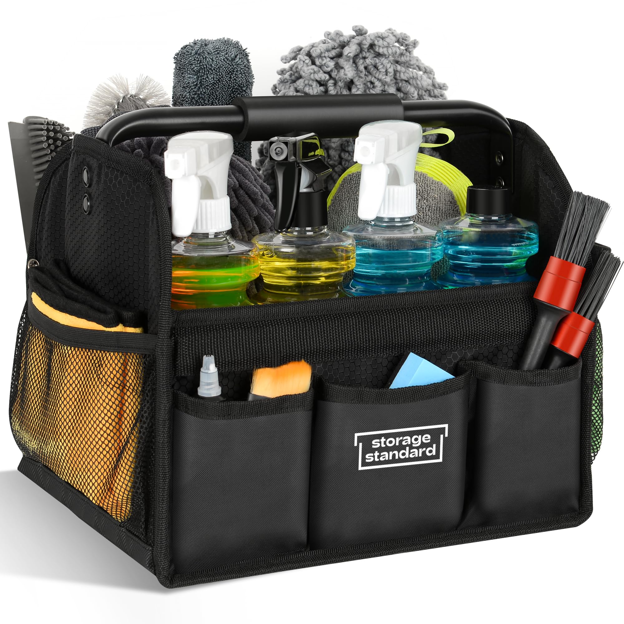 Storage Standard detailing caddy back-pocket organization helps tools stay accessible.