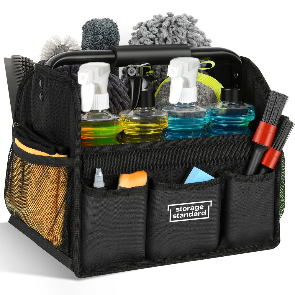 Storage Standard detailing caddy back-pocket organization helps tools stay accessible.