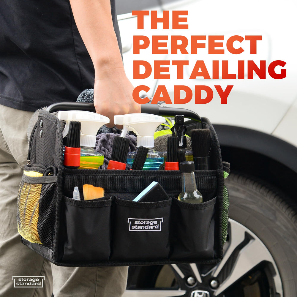 Storage Standard detailing caddy daily detailing kit keeps essentials within reach.