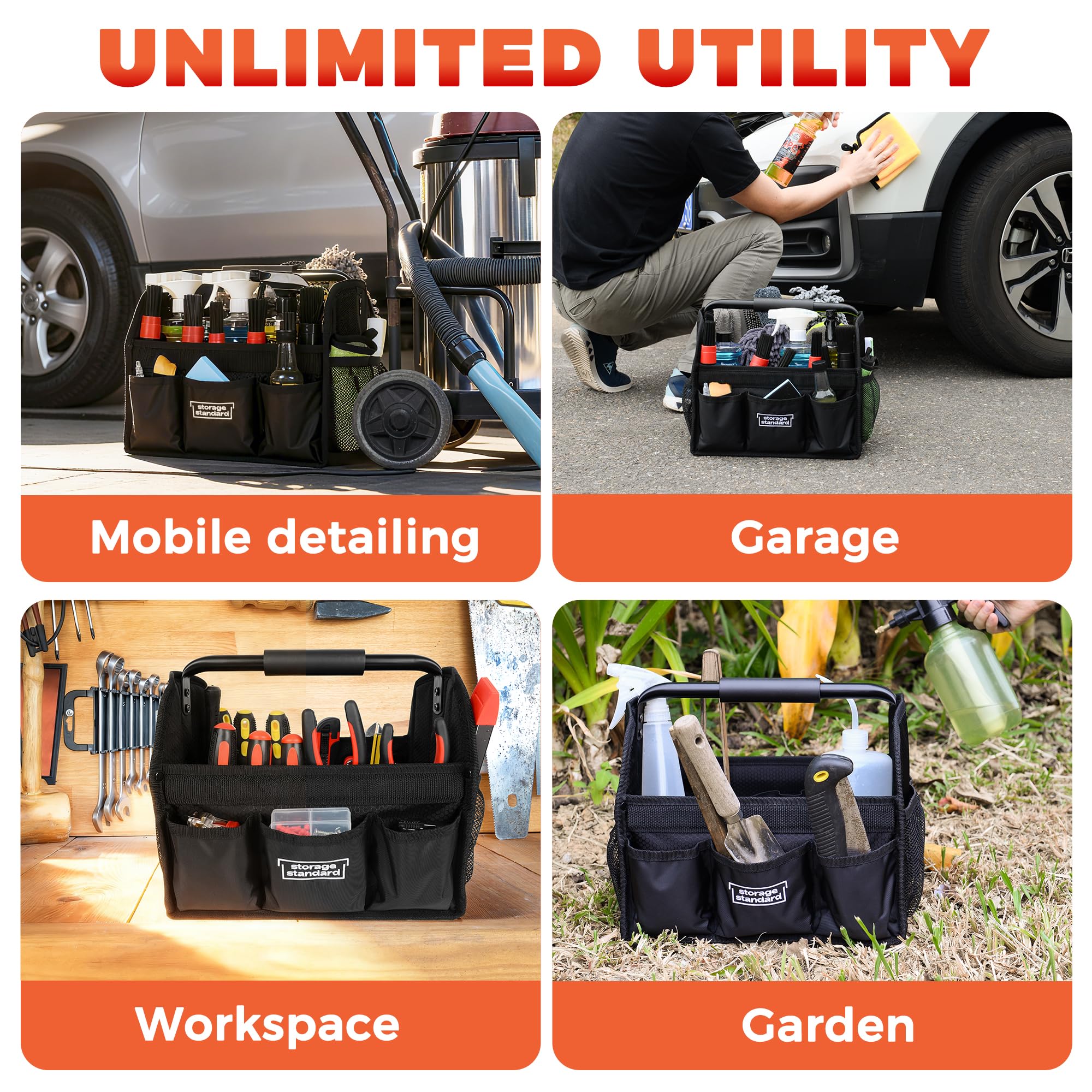 Storage Standard detailing caddy travel-ready compact for car, workshop, or home.