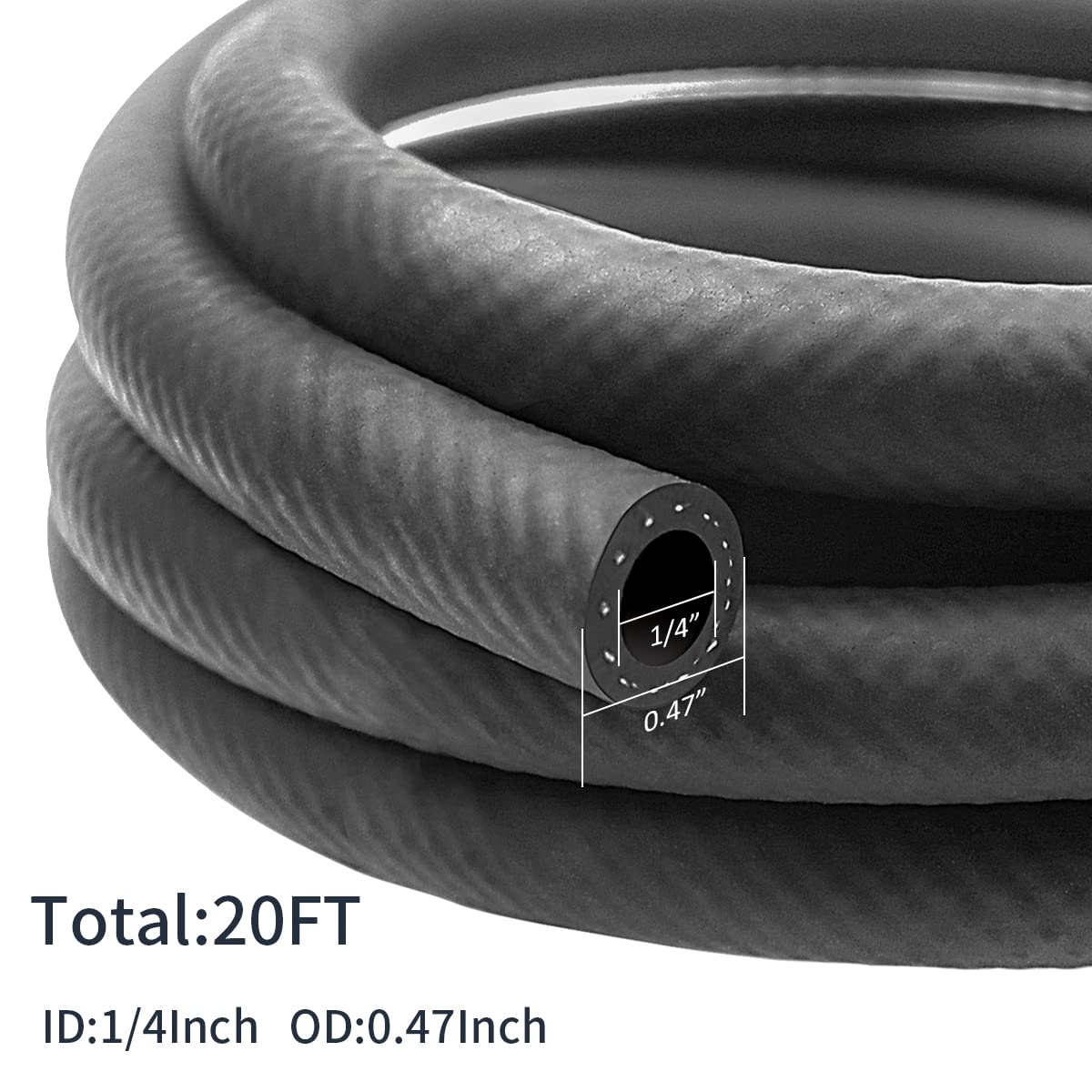 Storystore hose close-up highlighting durable NBR material for reliability.