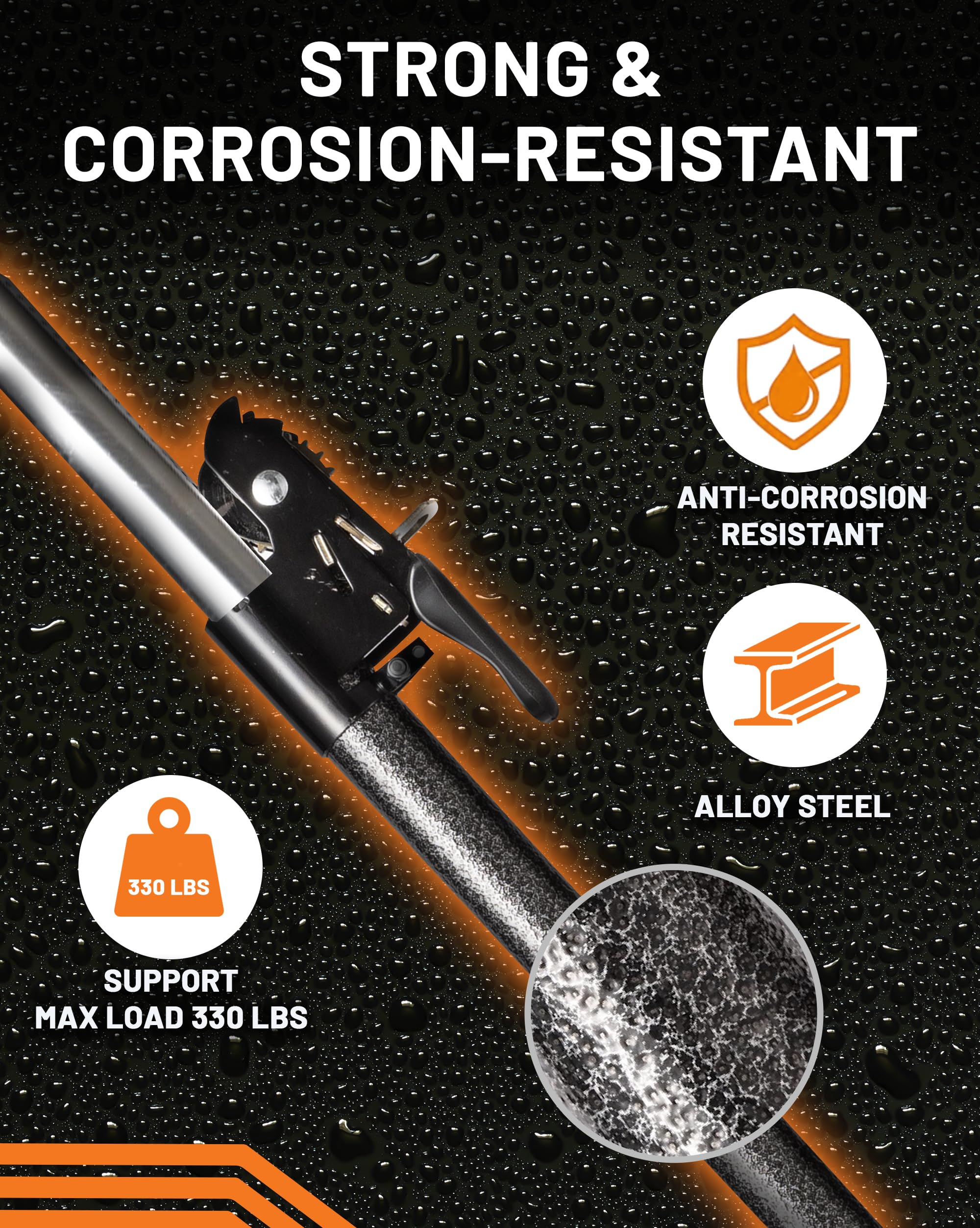 Strapinno embossed finish resists corrosion for long-lasting use.