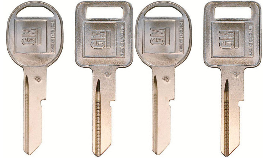 Strattec 4 keys doors trunk image: two B keys for doors and trunk compatibility