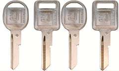 Strattec 4 keys ignition image: uncut blanks ready for locksmith cutting