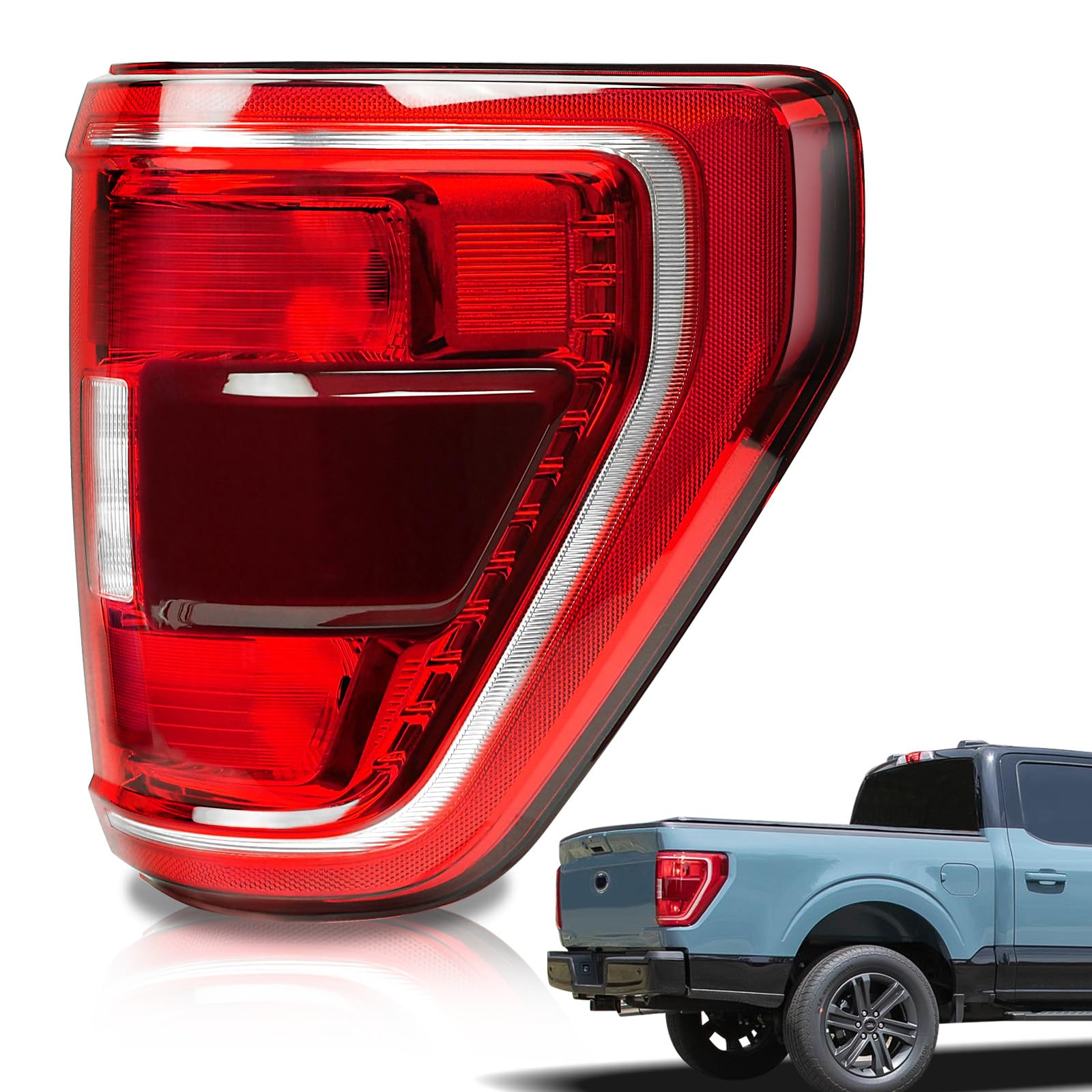 STRAUTOS tail light right passenger side for 2021-2023 F-150 Tremor, direct bolt-on replacement.