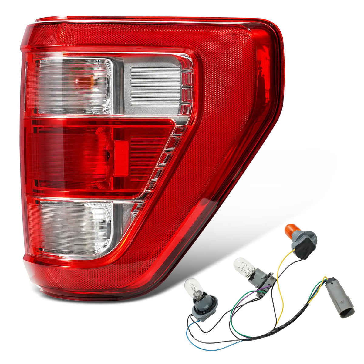 STRAUTOS tail light assembly right passenger side with bulbs improves nighttime visibility