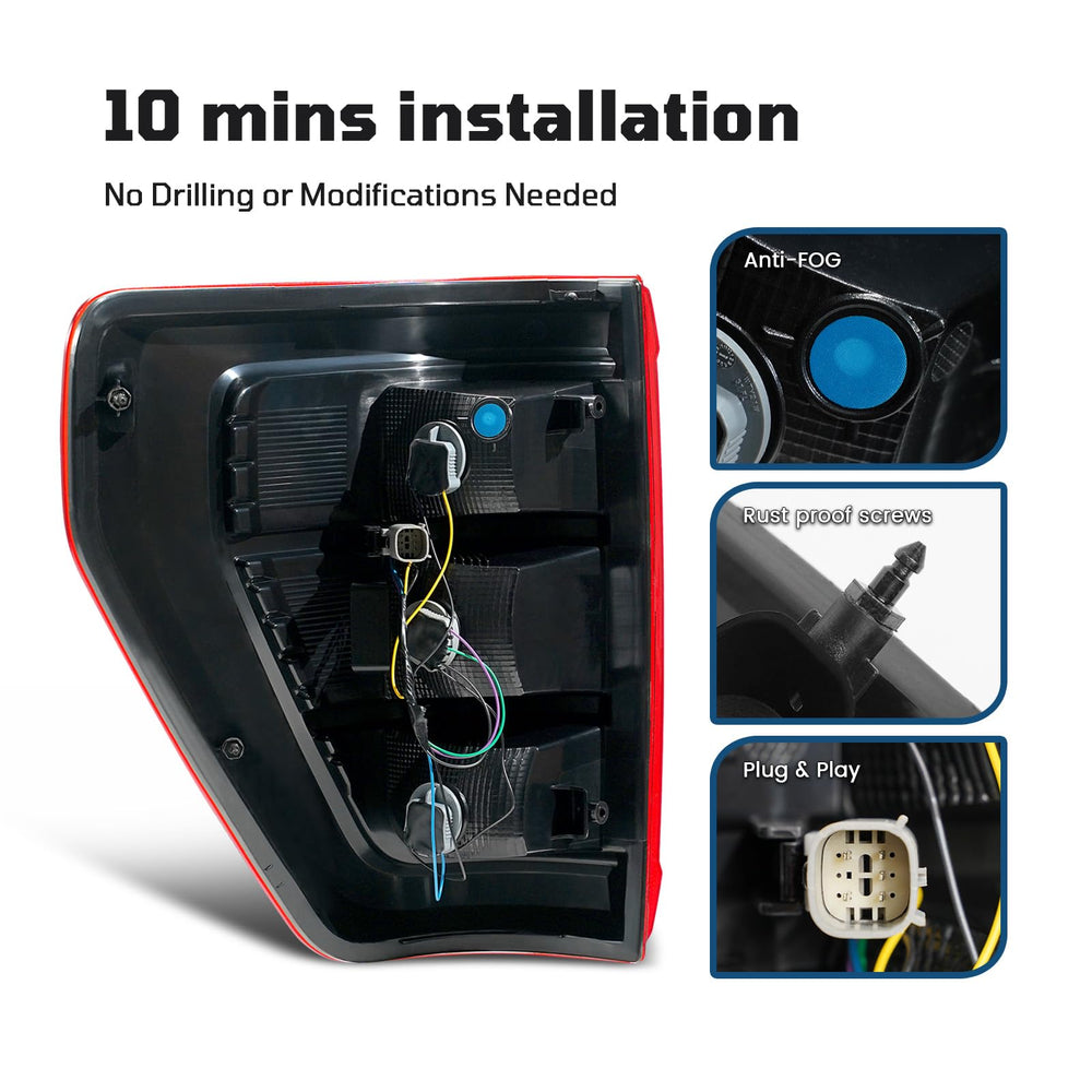 STRAUTOS tail light bolt-on installation for easy upgrade