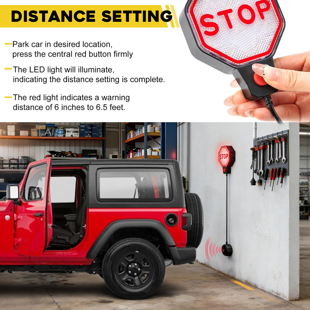 Strdfeve battery power offers wire-free parking setup.
