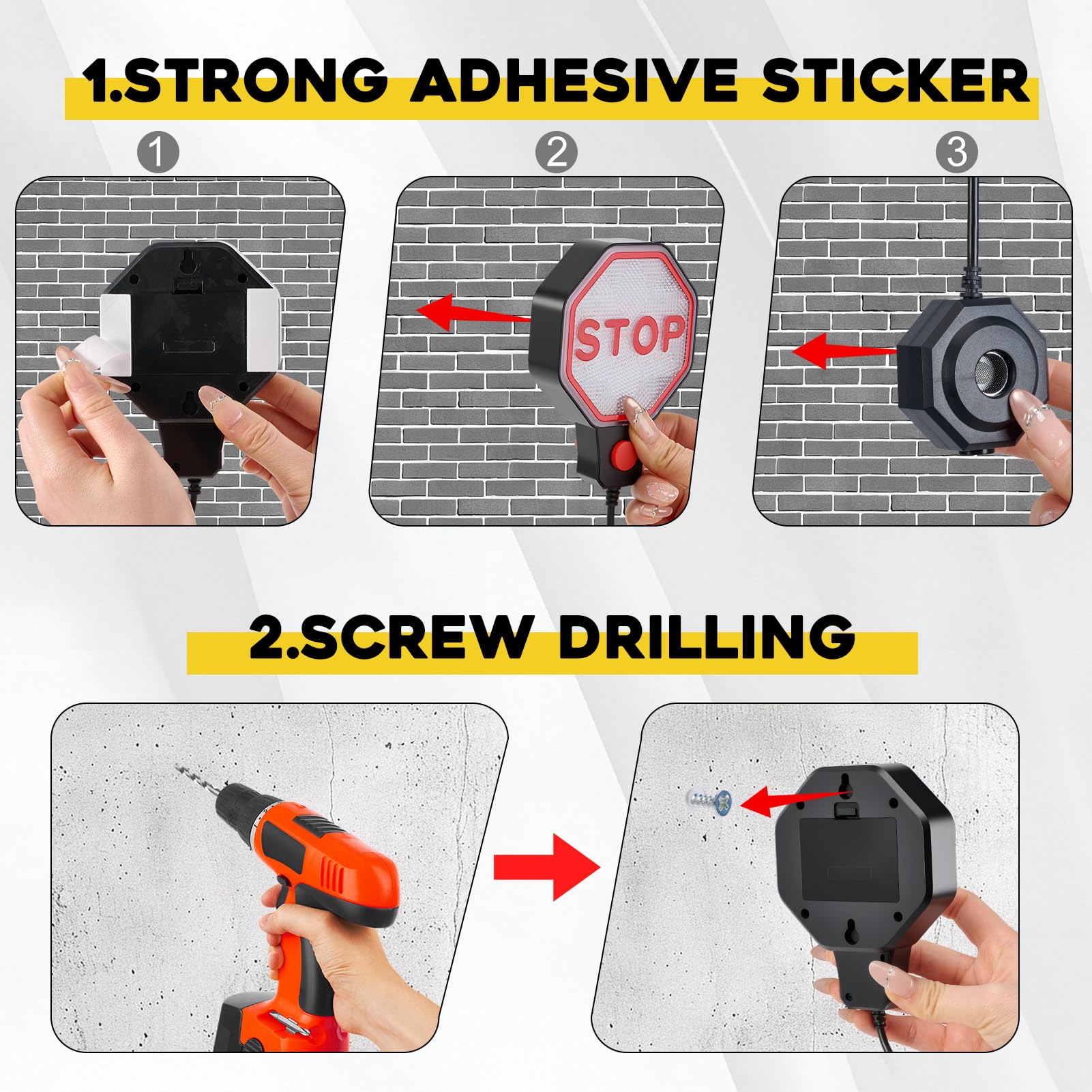 Strdfeve installation with tape or anchors is quick and reliable.