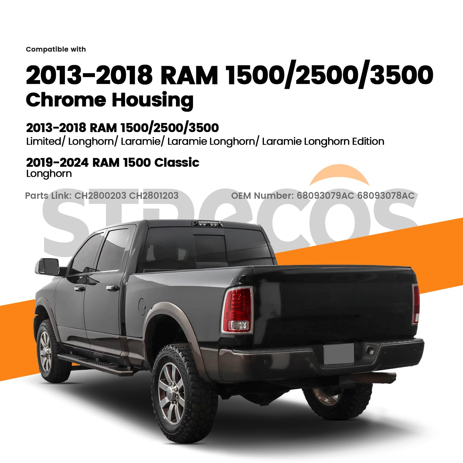 STRECOS Ram taillight brake/turn lens for bright signals