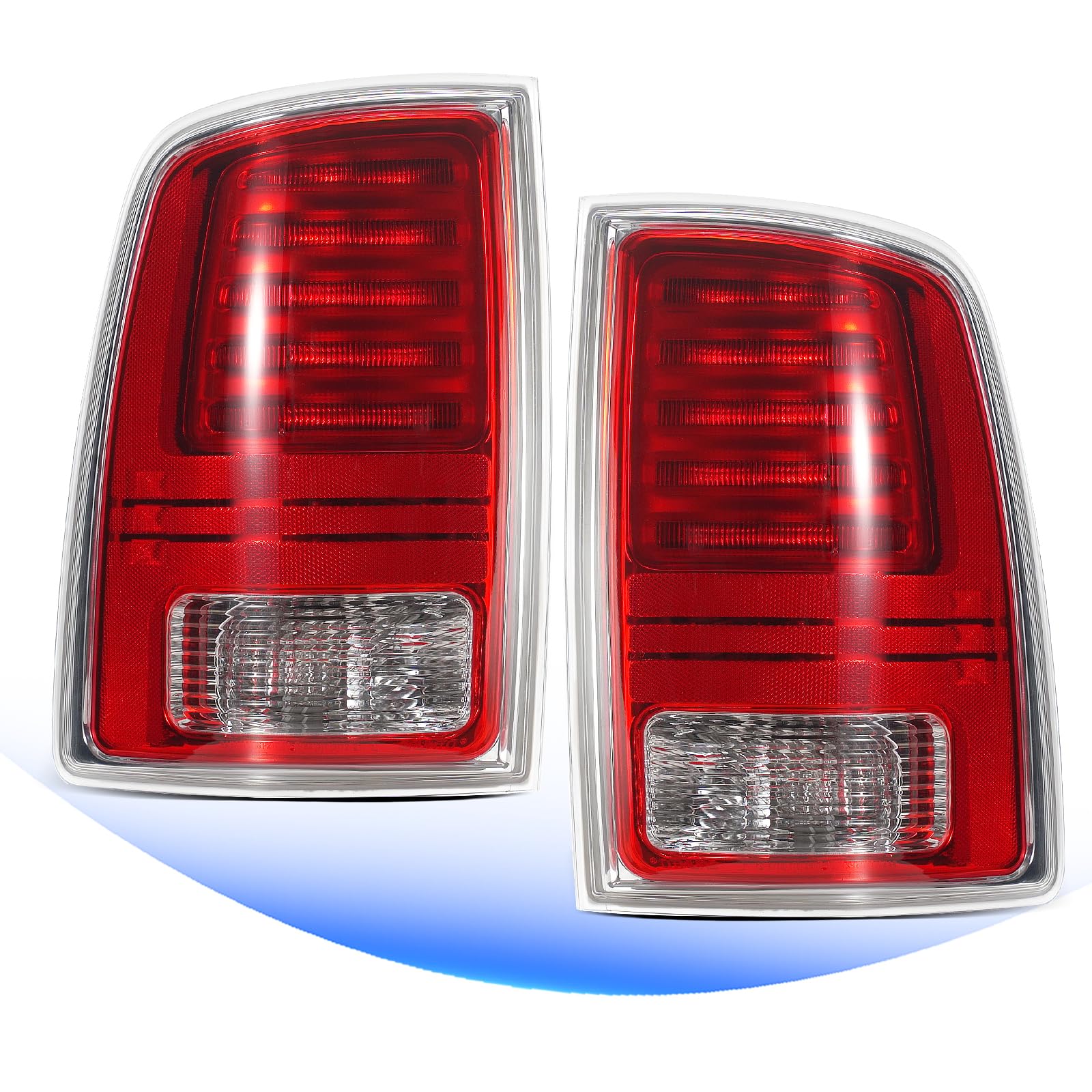 STRECOS Ram taillight left chrome housing for enhanced rear visibility