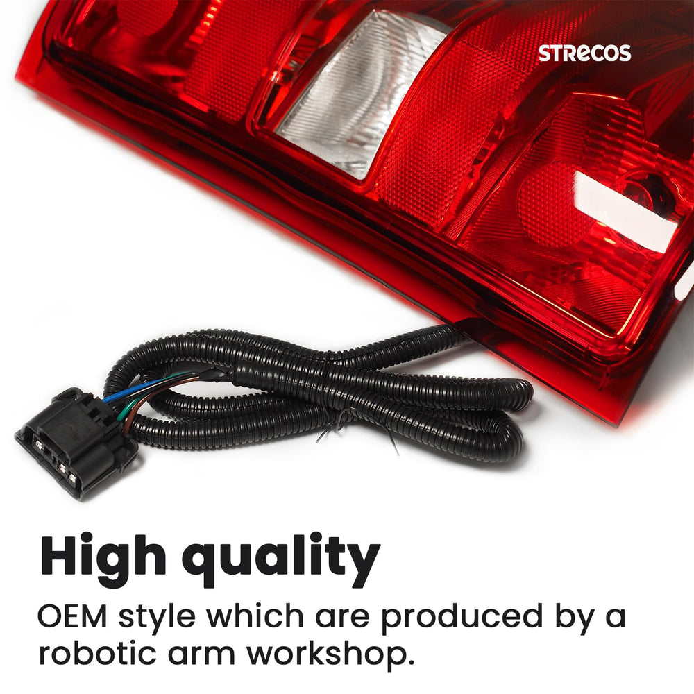 STRECOS tail light with ABS housing and polycarbonate lens withstands weather