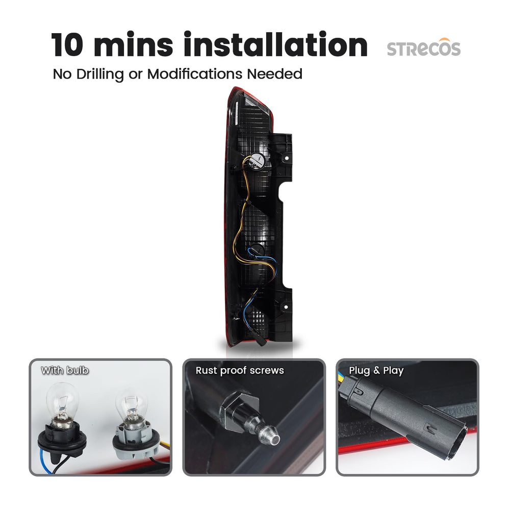 STRECOS Transit tail light halogen bulbs included for immediate replacement