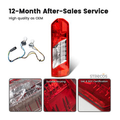 Close-up of STRECOS transit tail light lens and housing for weather resistance