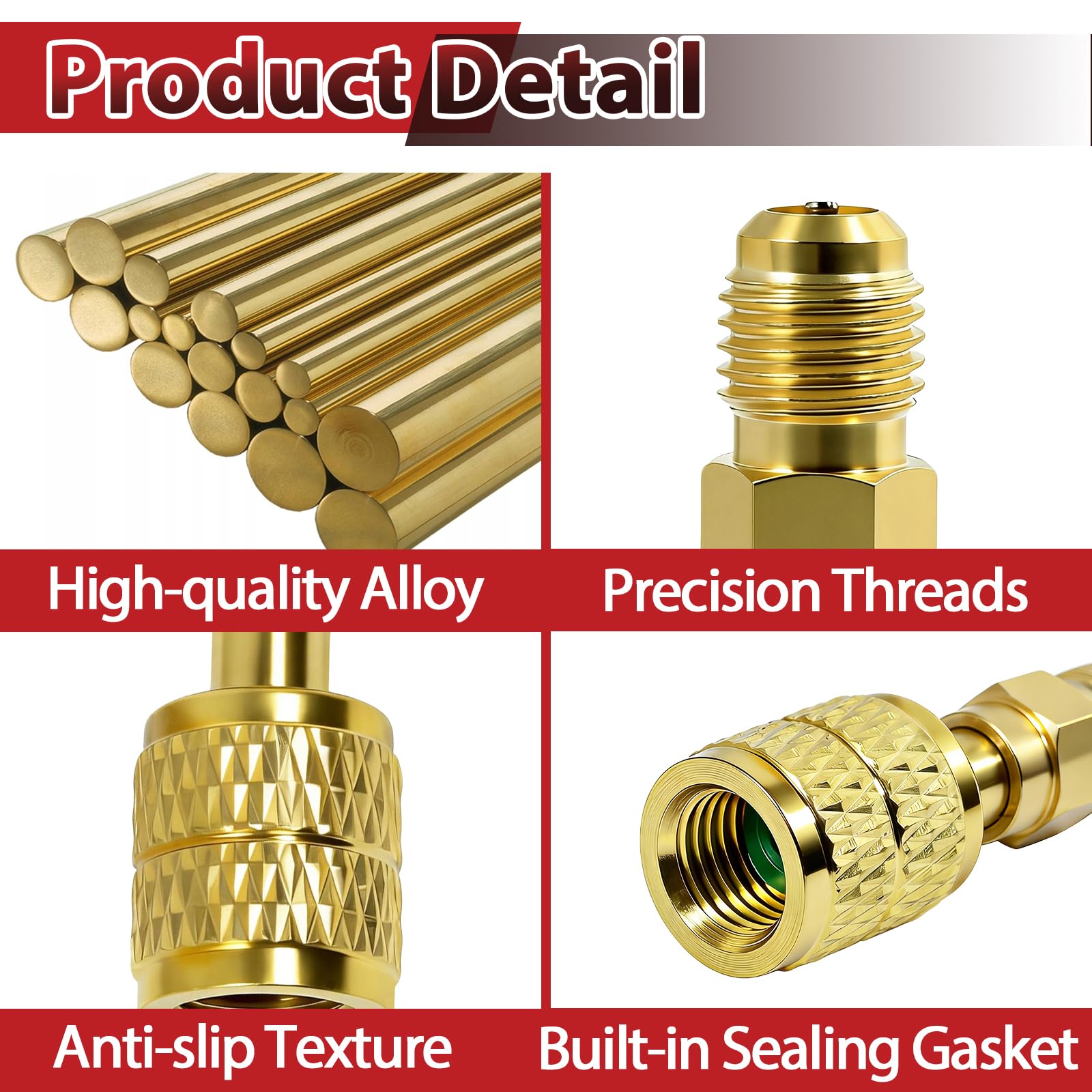 StreytoTek A2L R32 R454B adapter with spare seals for reliability.