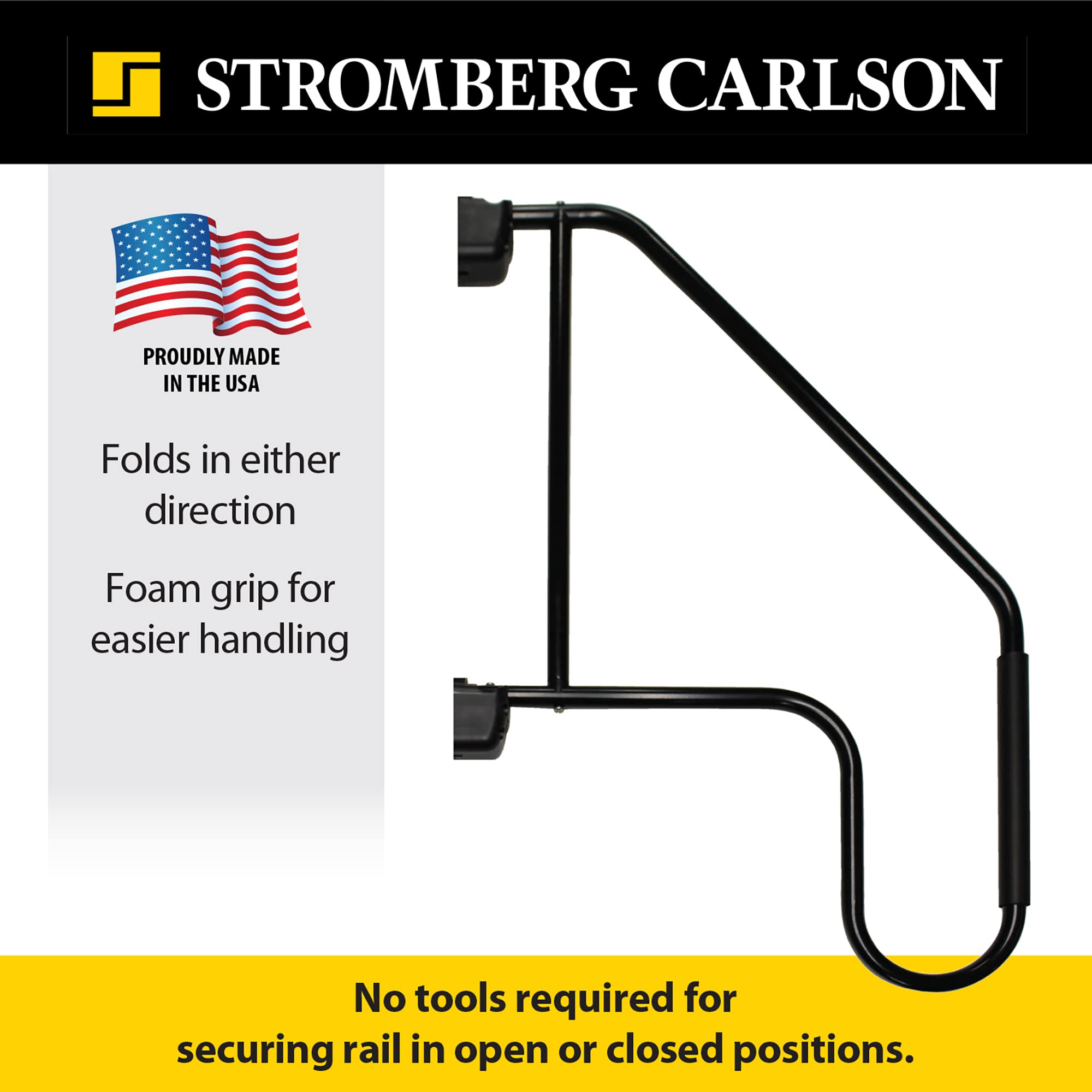 Stromberg Carlson AM-533 black powder-coated aluminum for weather durability.