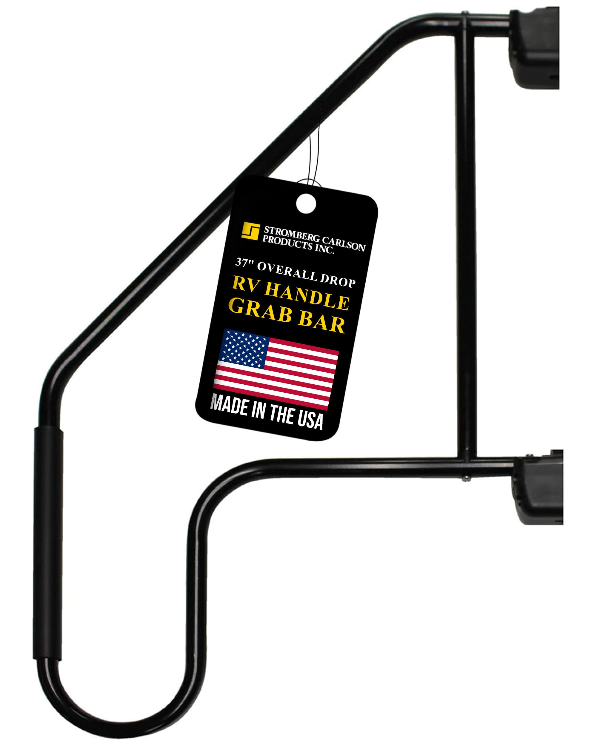 Stromberg Carlson AM-533 extended rail beside RV door for stable entry.