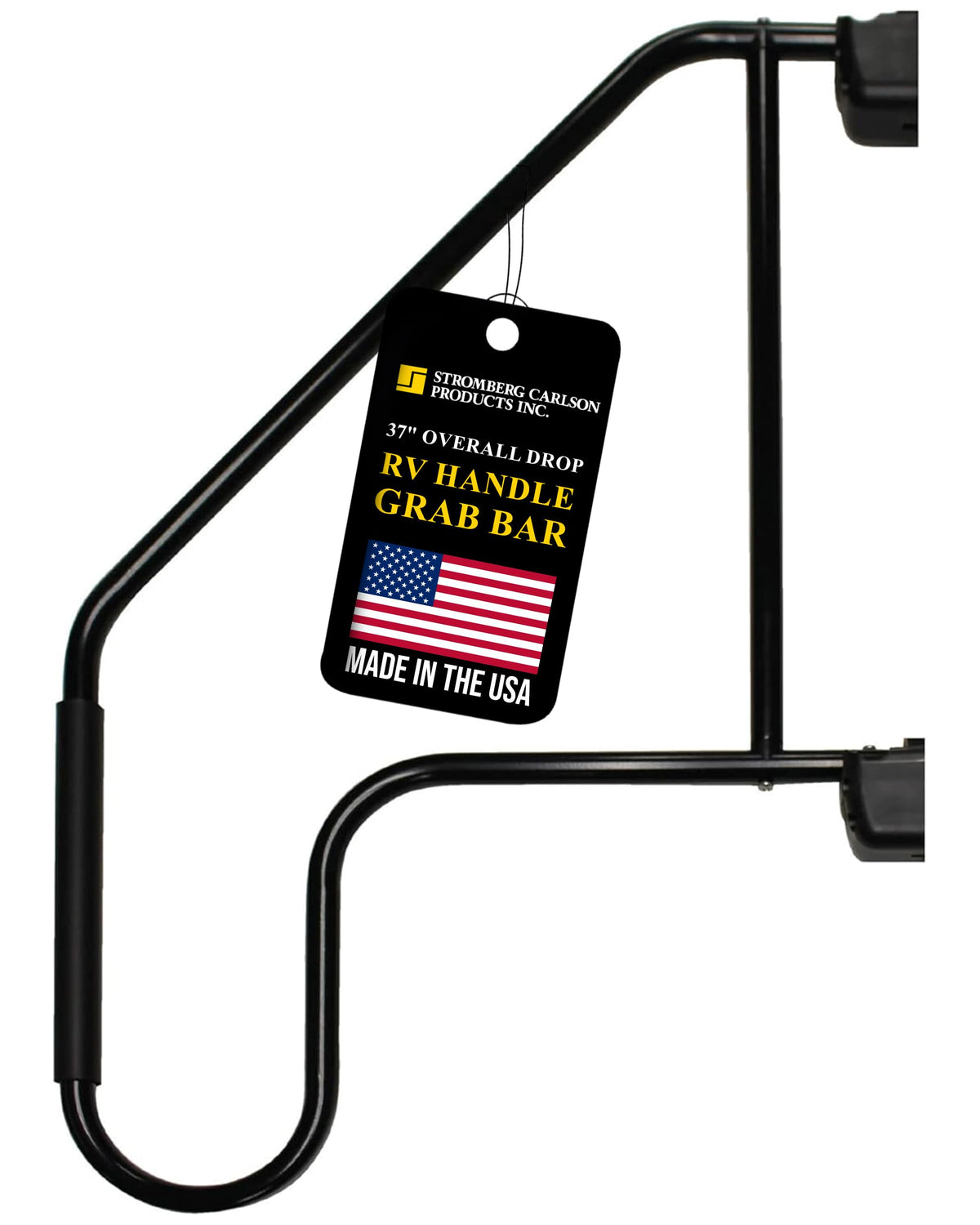 Stromberg Carlson AM-533 extended rail beside RV door for stable entry.