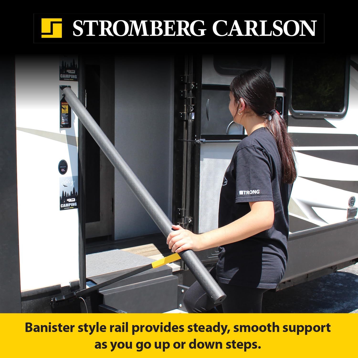 Stromberg Carlson AR-50 installation-ready outdoor rail improves safe entry.
