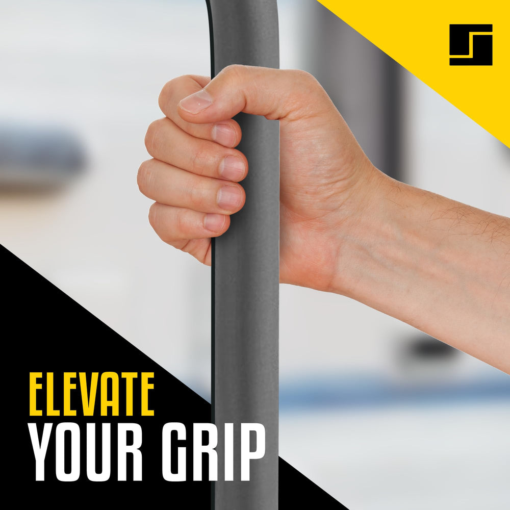 Textured grip surface enhances stability on damp rails
