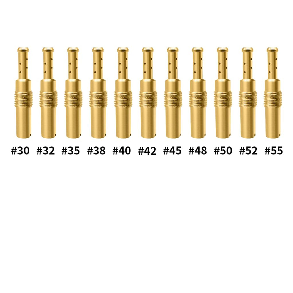 Strongthium hex main jets in diverse sizes for performance tweaks.
