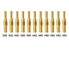 Strongthium hex main jets in diverse sizes for performance tweaks.