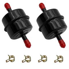 Strongthium inline fuel filter 5-16-inch metal body close-up for rugged reliability.